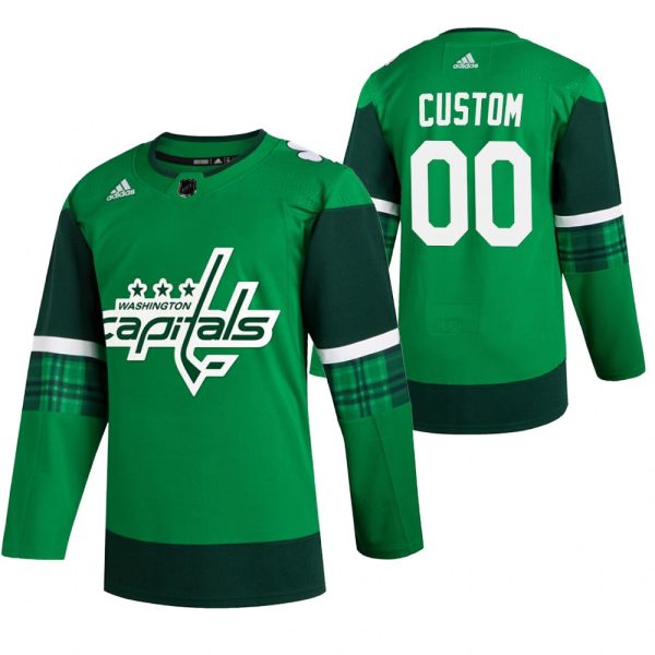 Washington Capitals Trikot Benutzerdefinierte #00 Grün 2020 St Paddy’s Day